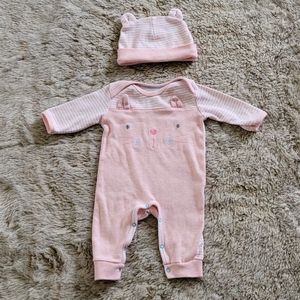 Rene Rofe Baby Girl Romper With Cap